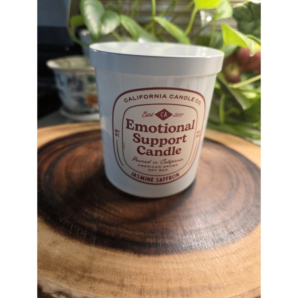 California Candle Co. 6.5‎ oz. Emotional Support Candle Jasmine Saffron subtle